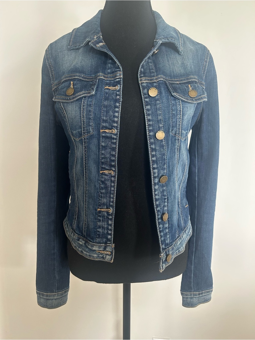 Guess Women's Dark Blue Denim Jean Jacket